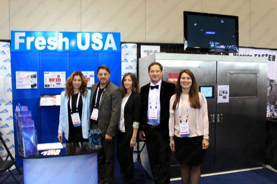 Fresh USA exhibition booth with team members