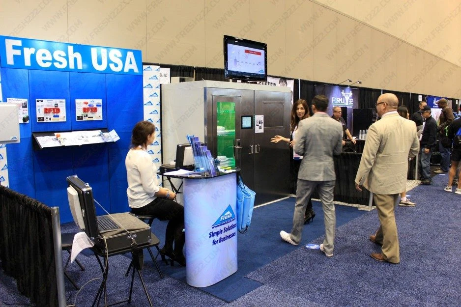 Fresh USA exhibition booth with automation equipment