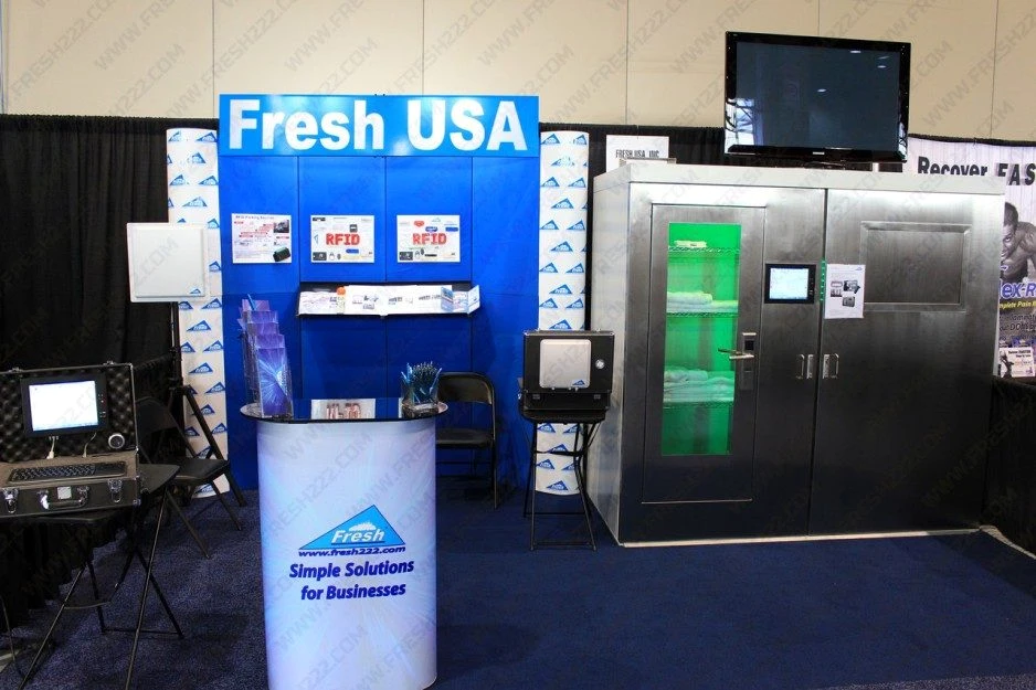Fresh USA exhibition display with smart cabinet system